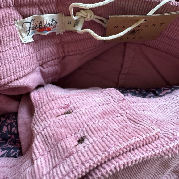 Faherty Stretch Cord Wide Leg - Women's Pink Jeans - Picture 4 of 7